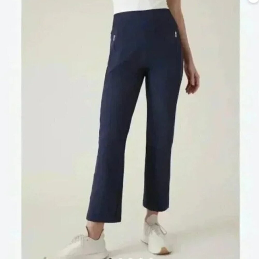 Athleta Fairway Golf Pant Navy Blue Size 2 High Rise Stretch Athletic Activewear